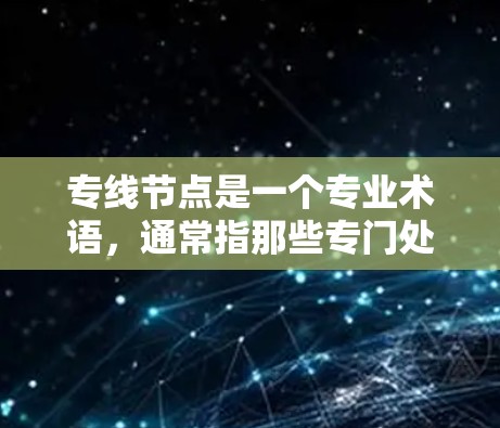专线节点是一个专业术语,通常指那些专门处理特定业务或任务的节点。具体含义可能包括